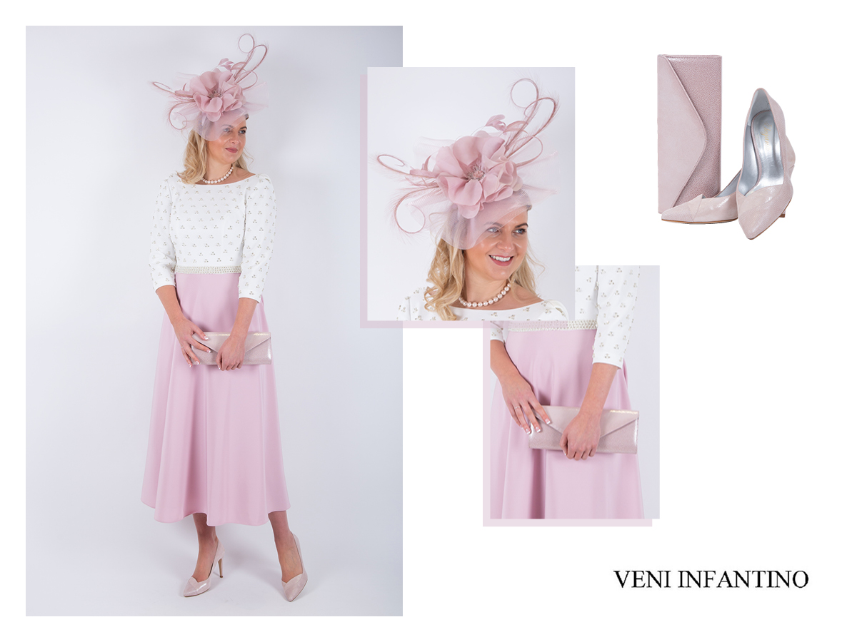 Veni Infantino Mother of the bride pink dress