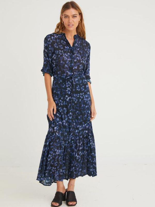 Bella Dahl Blue shirt dress