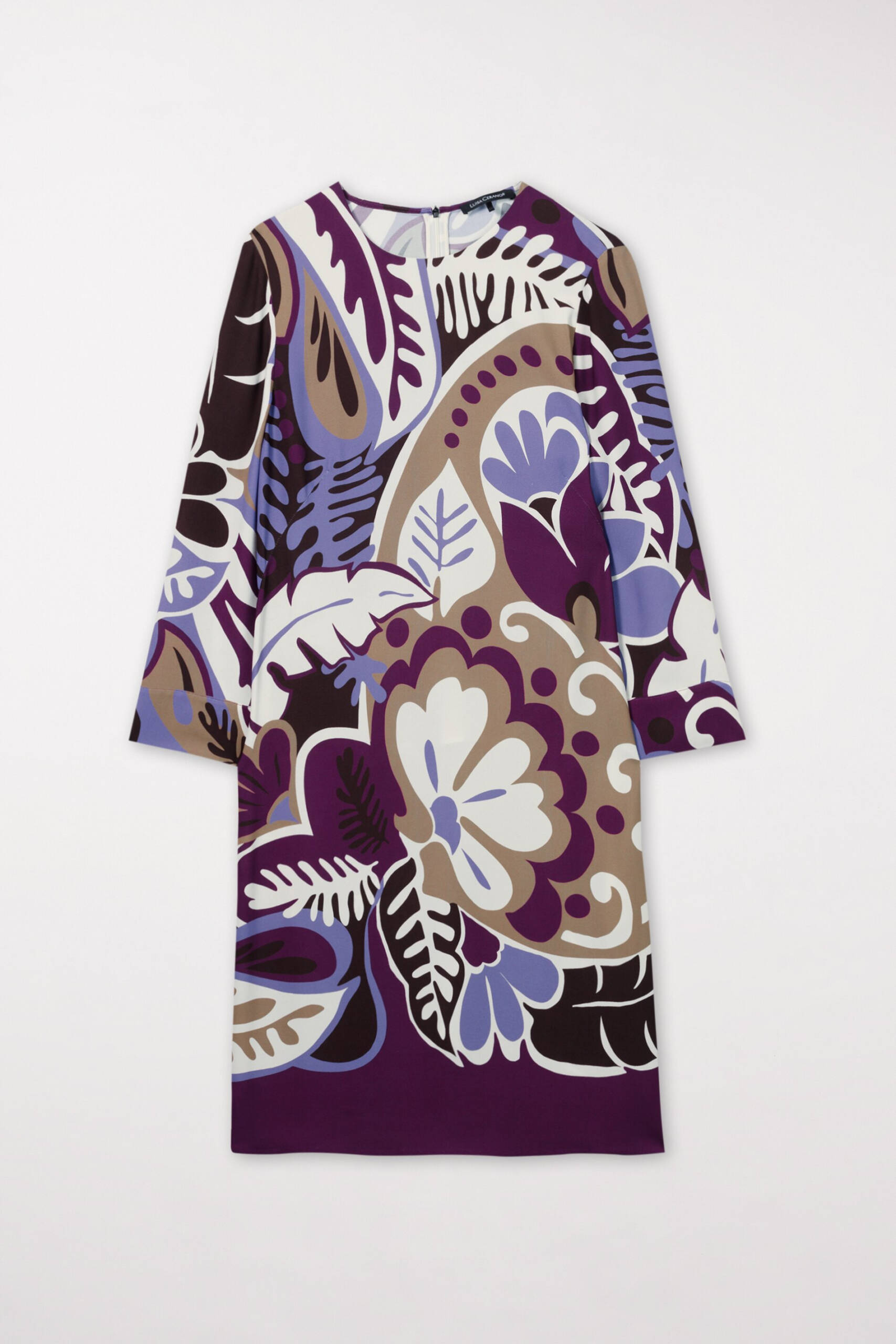 Luisa Cerano floral-print midi dress - Purple