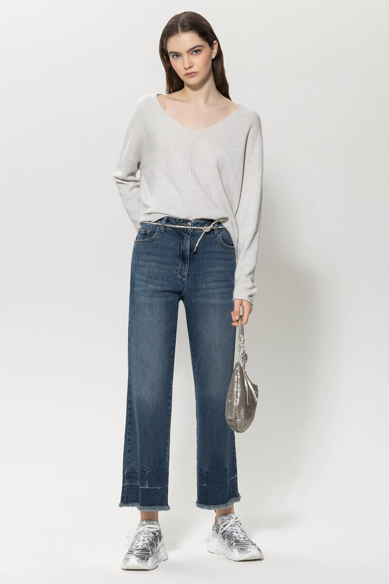 Luisa Cerano bootcut crop jeans