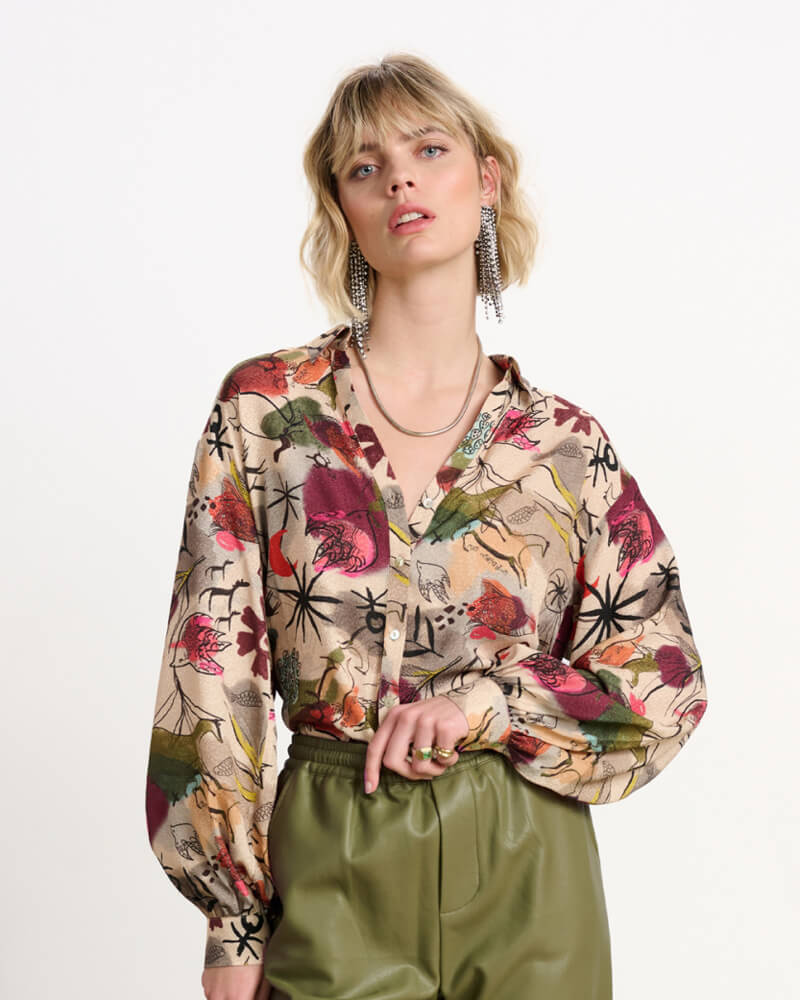Pom Amsterdam Fantastique Sand Blouse