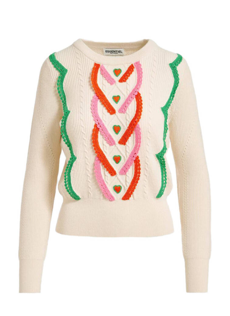 Essentiel Antwerp Eschew cable knit sweater and knitwear.