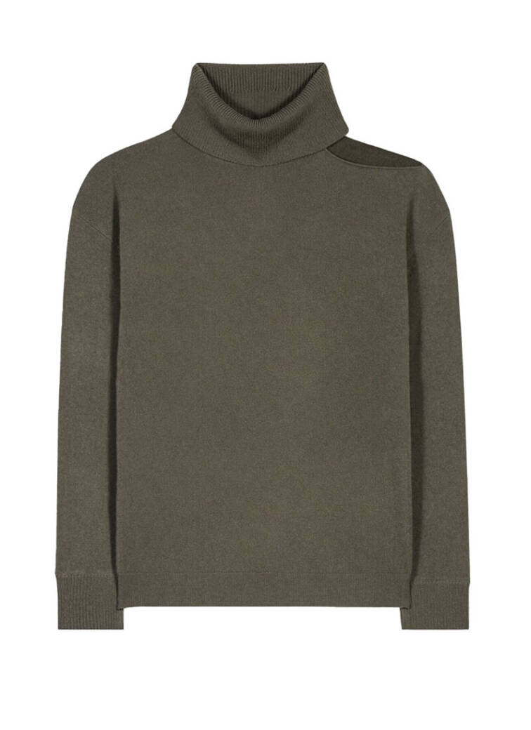Cashmere blend Luisa Cerano cold shoulder sweater