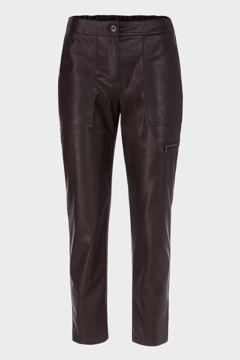 Marc Cain clothing Frances Leather look trousers