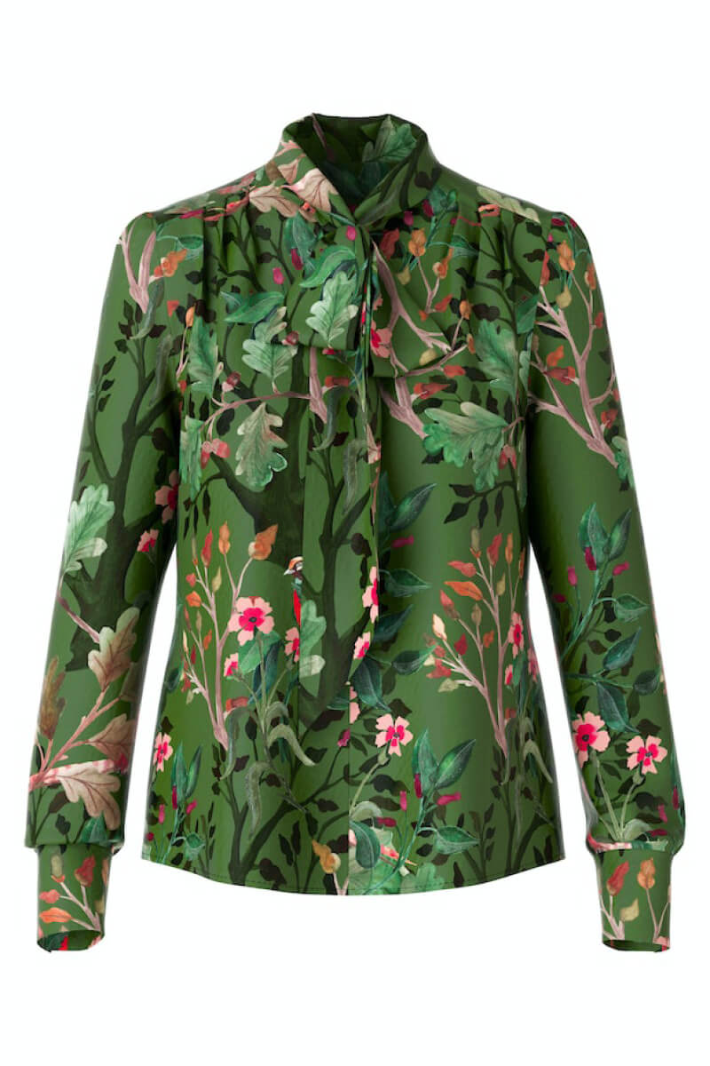 Main cain clothing Viscose blouse with lace