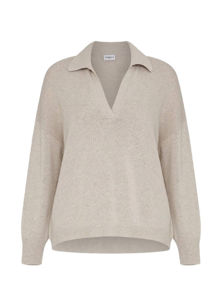 Marella beige polo neck sweater