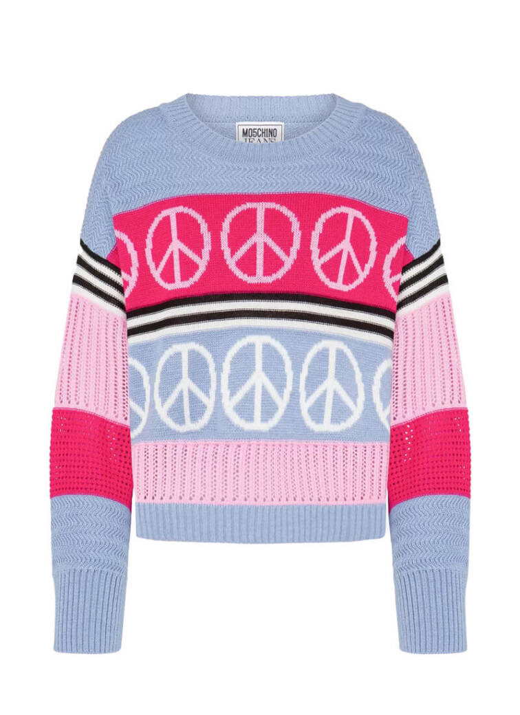 Moschino peace sign Autumn knitwear