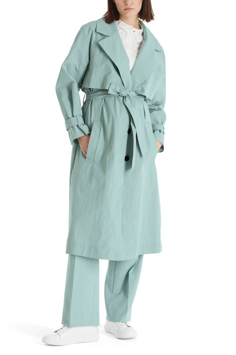 Marc Cain crinkle-look trench coat