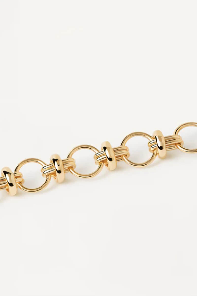 PDPaola gold Meraki chain bracelet close up detail of links