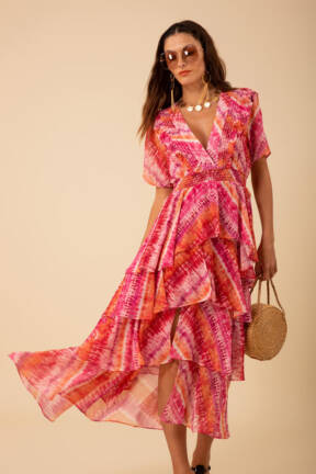 Hale Bob Caroline chiffon dress 3YDT 620A