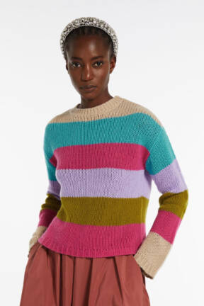 Jane Young Maxmara Weekend cashmere stripe sweater Palco
