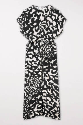 Black and white patterned Luisa Cerano Maxi dress