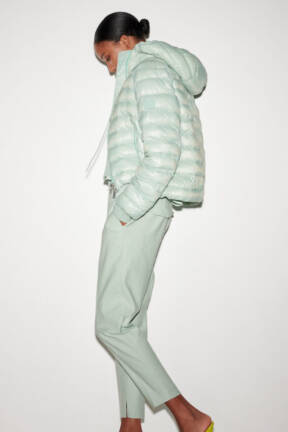 Puffer hooded mint jacket Luisa Cerano SS24