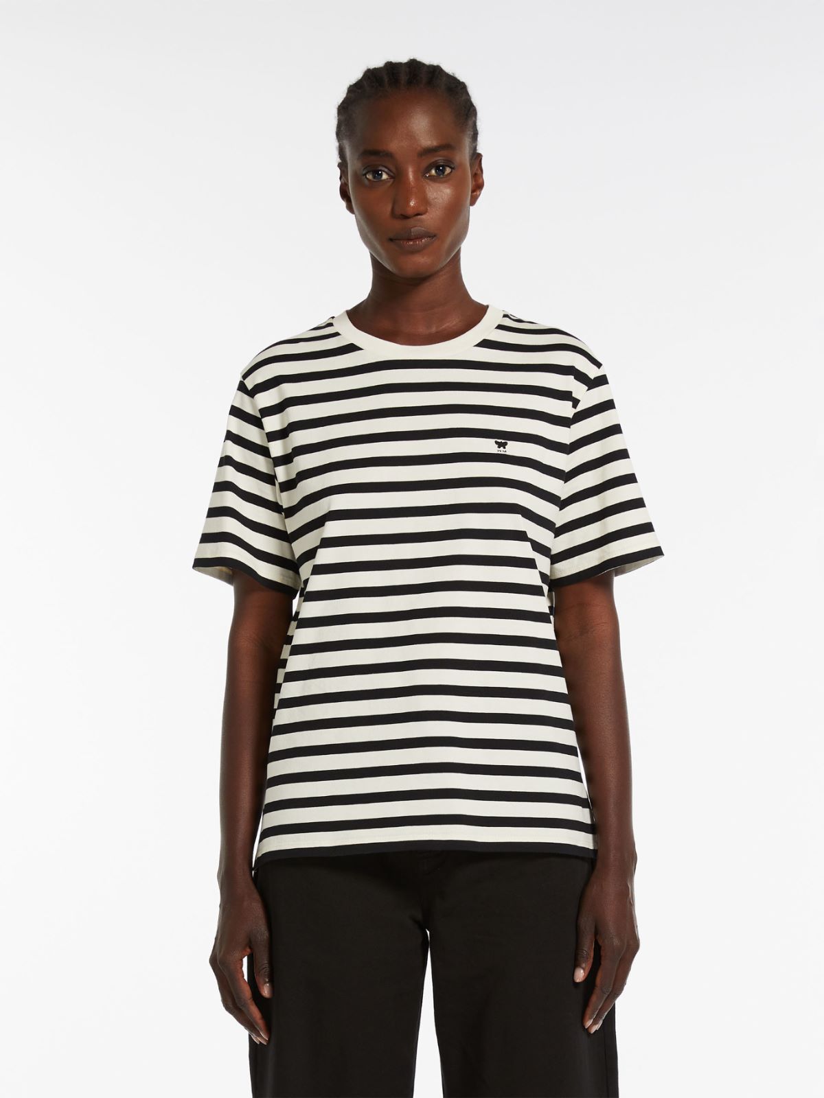 Black and white striped t shirt women's deals