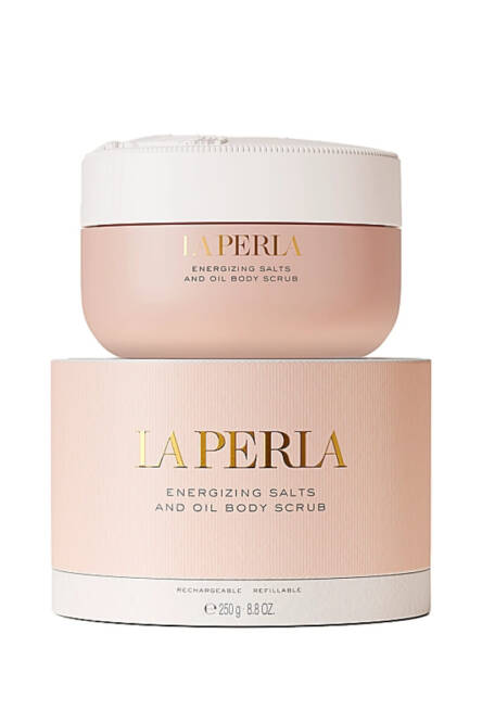 La Perla energising salts and oil body scrub