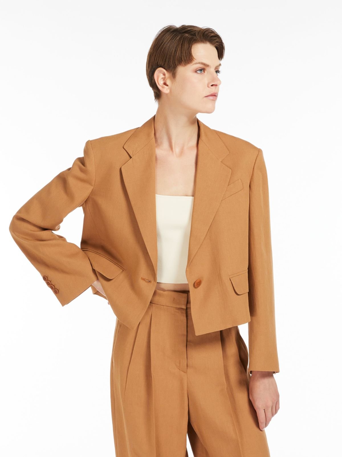 Max mara linen jacket hotsell