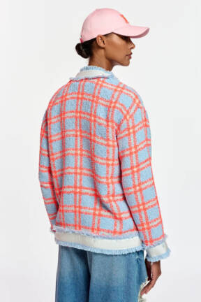 Checked cardigan