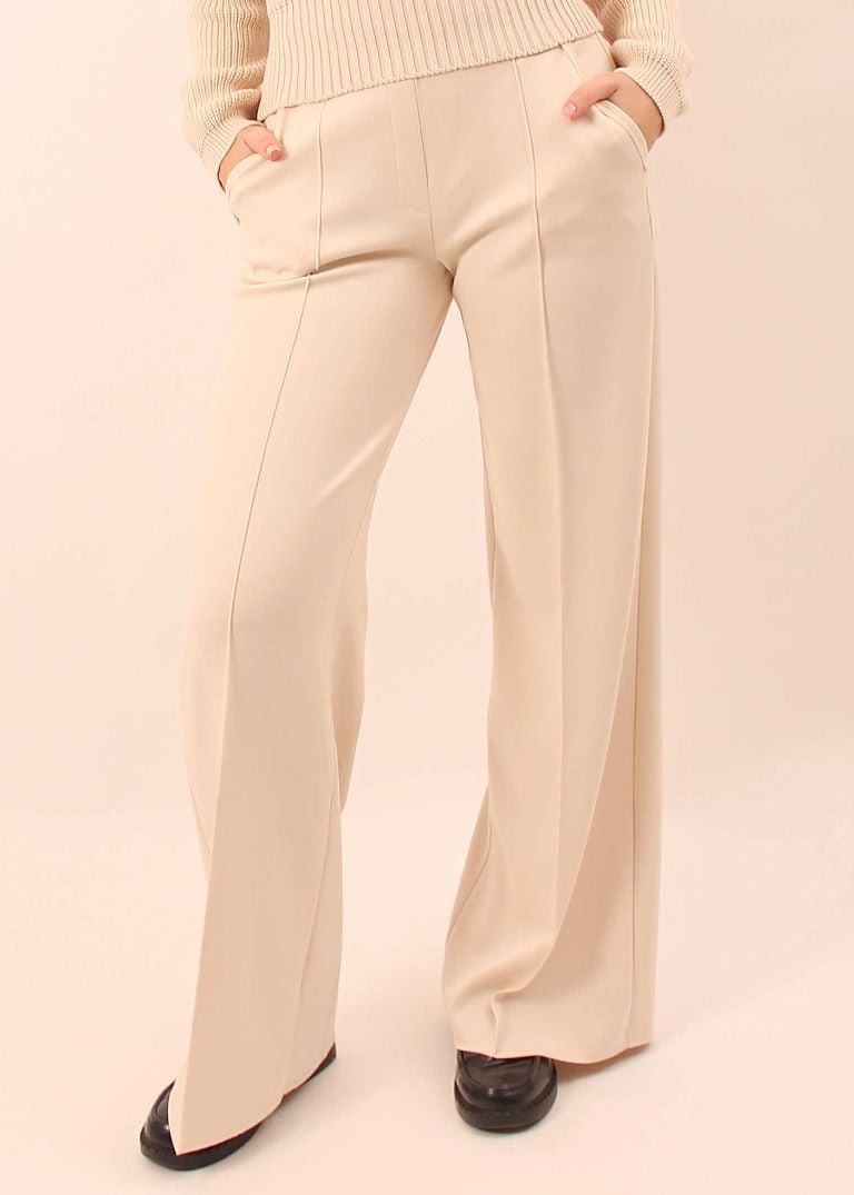 Riani cream wide leg trousers 473190 Jane Young