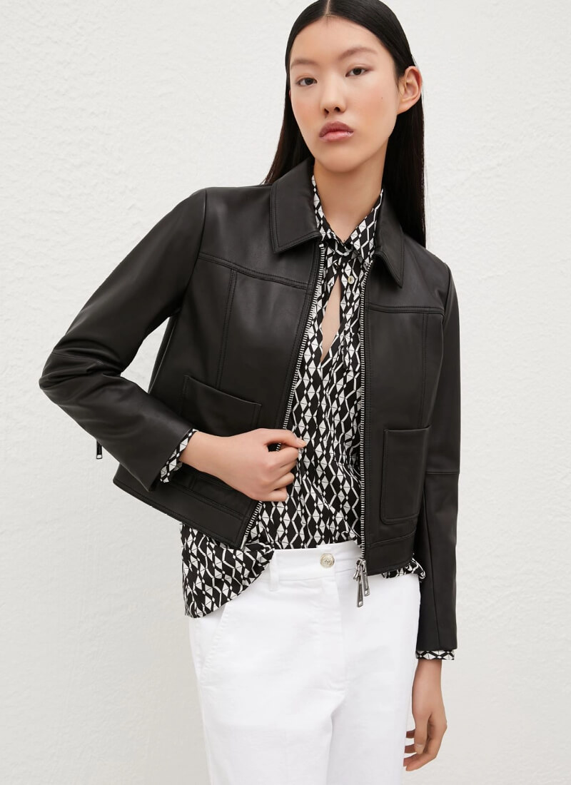 Marella leather biker jacket Cina