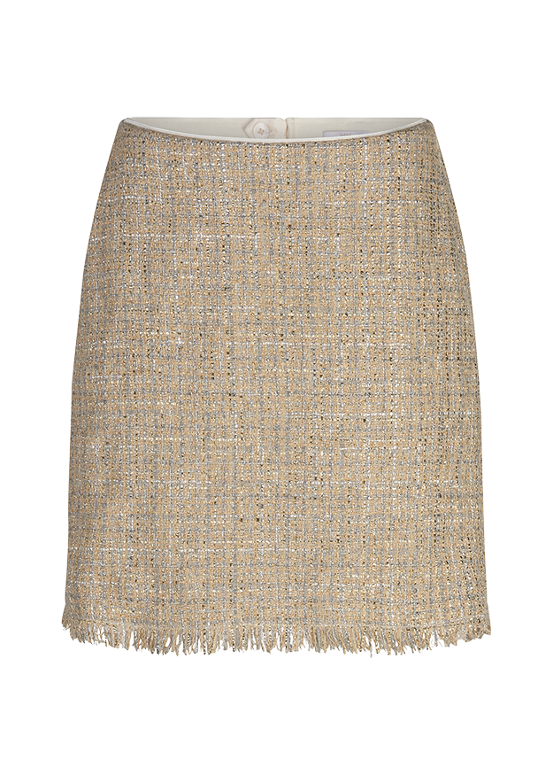 Metallic tweed mini skirt hot sale