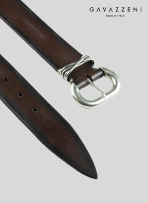 Gavazzeni dark moro leather belt