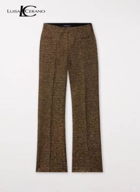 Luisa Cerano metallic effect bootleg trouser