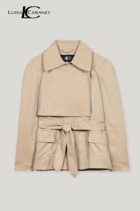 Luisa Cerano taffeta trench jacket 418502