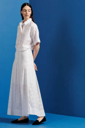 Diana Gallesi short broderie anglaise shirt 5371R001564N