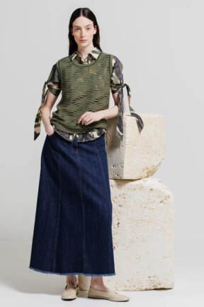 Diana Gallesi long denim skirt 1463R000838N