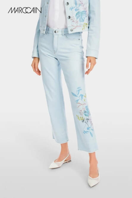 Floral cotton jeans by Marc Cain – summer denim with a feminine twist