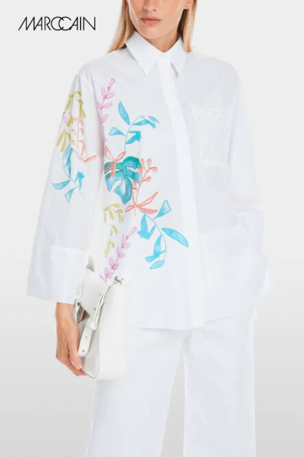Marc Cain printed cotton shirt – crisp and breathable for warm weather layering